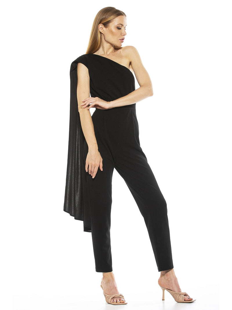 Cape One-Shoulder Jumpsuit – ALEXIA ADMOR